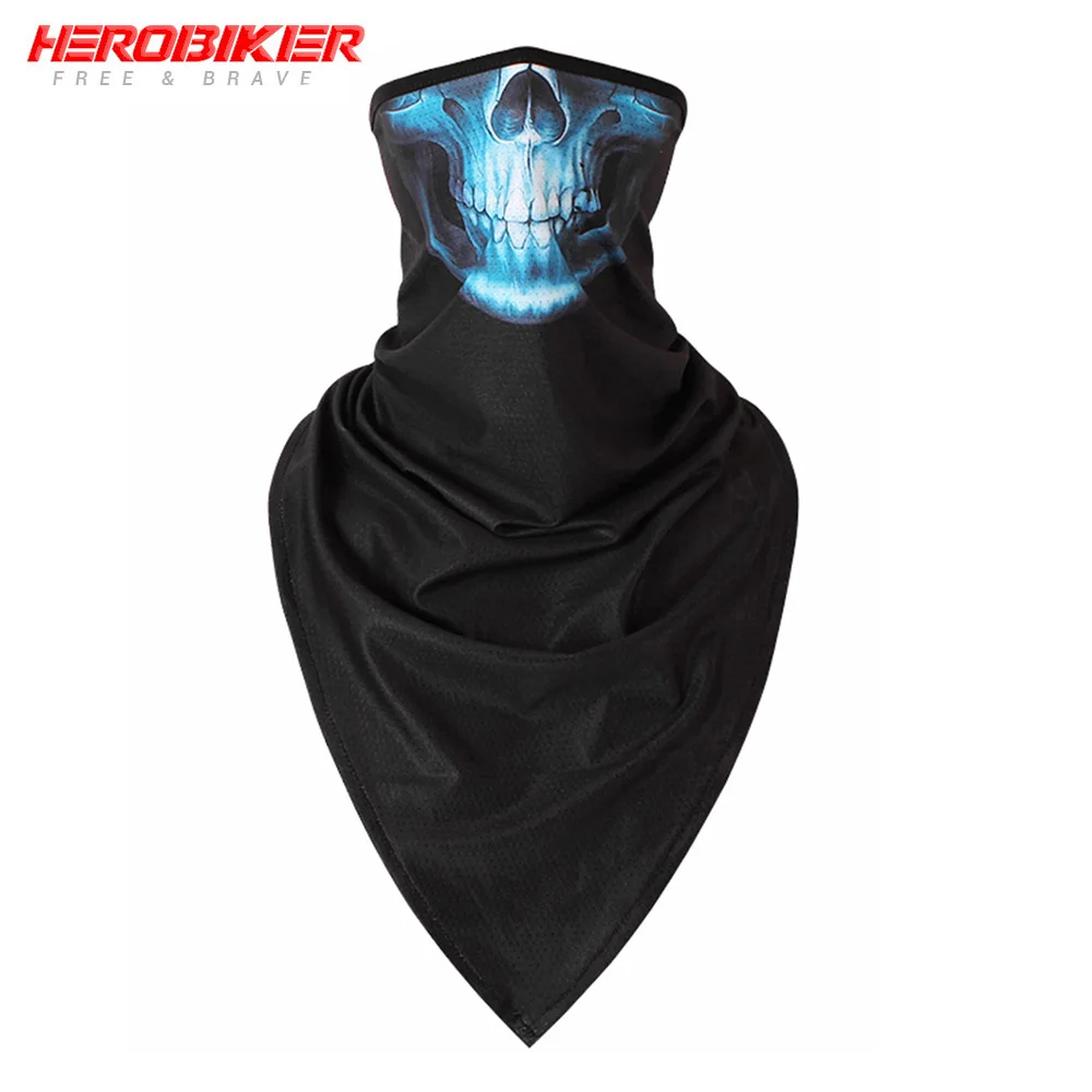 color14 HEROBIKER, новинка, Балаклава, мотоциклетная, мото, защита для лица, дышащая маска, мотоциклетная, многофункциональная, мото, полумаска, Быстросохнущий двигатель - Цвет: color14