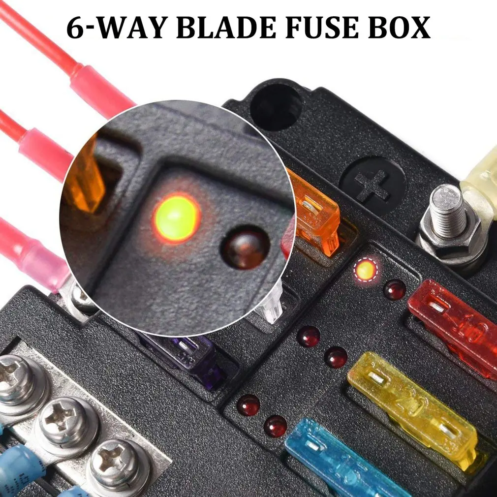 Multifunctional 6-Way Blade Fuse Box Seat Terminal Busbar Pole Marine Boat Hgv Modified | Обустройство дома