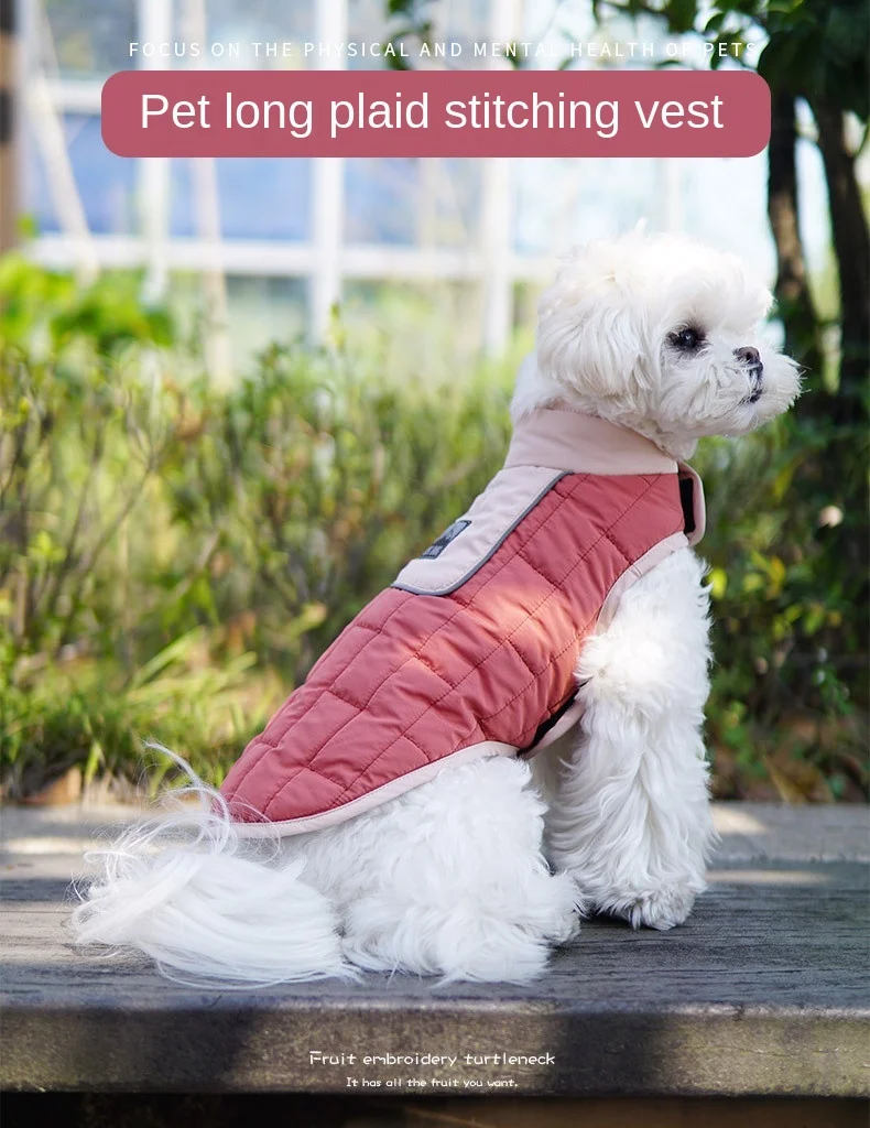 

Pet clothes autumn and winter plus cotton thickened big dog clothes warm pet dog vest dog cotton clothes spot wholesale