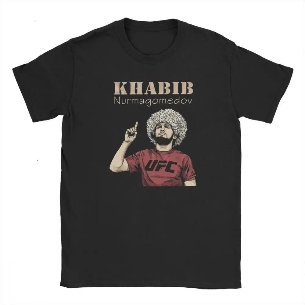 

one yona Men Khabib Nurmagomedov Boxing T-Shirt 229 Boxing Leisure Round Neck Short Sleeve Tops 100% Cotton Tees Summer T Shirt