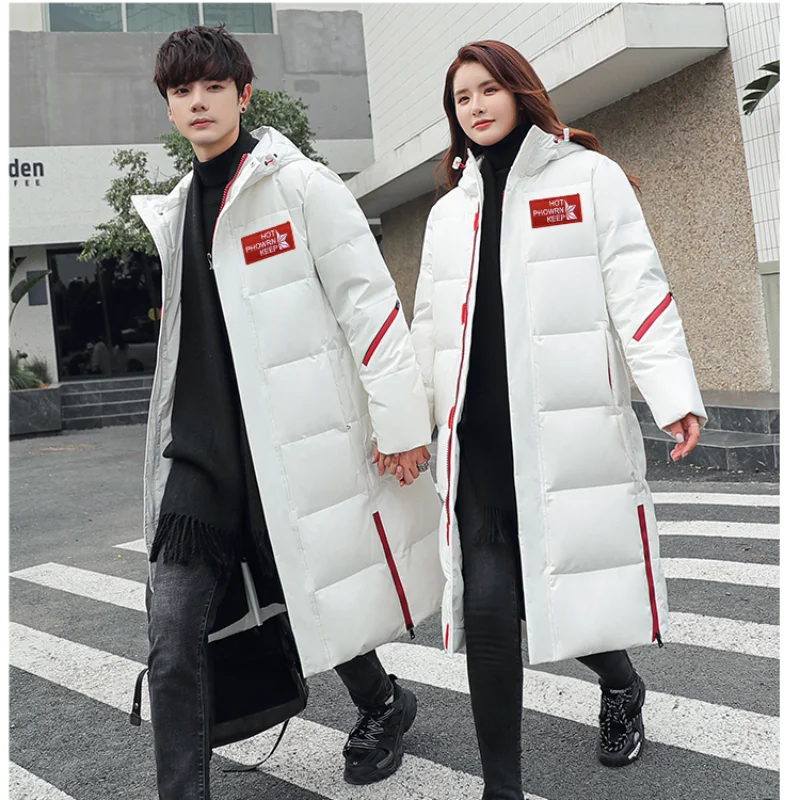 

Новое поступление, мужской зимний пуховик, утепленная длинная трендовая парка на белом утином пуху, горячая распродажа, зимняя мужская курт...