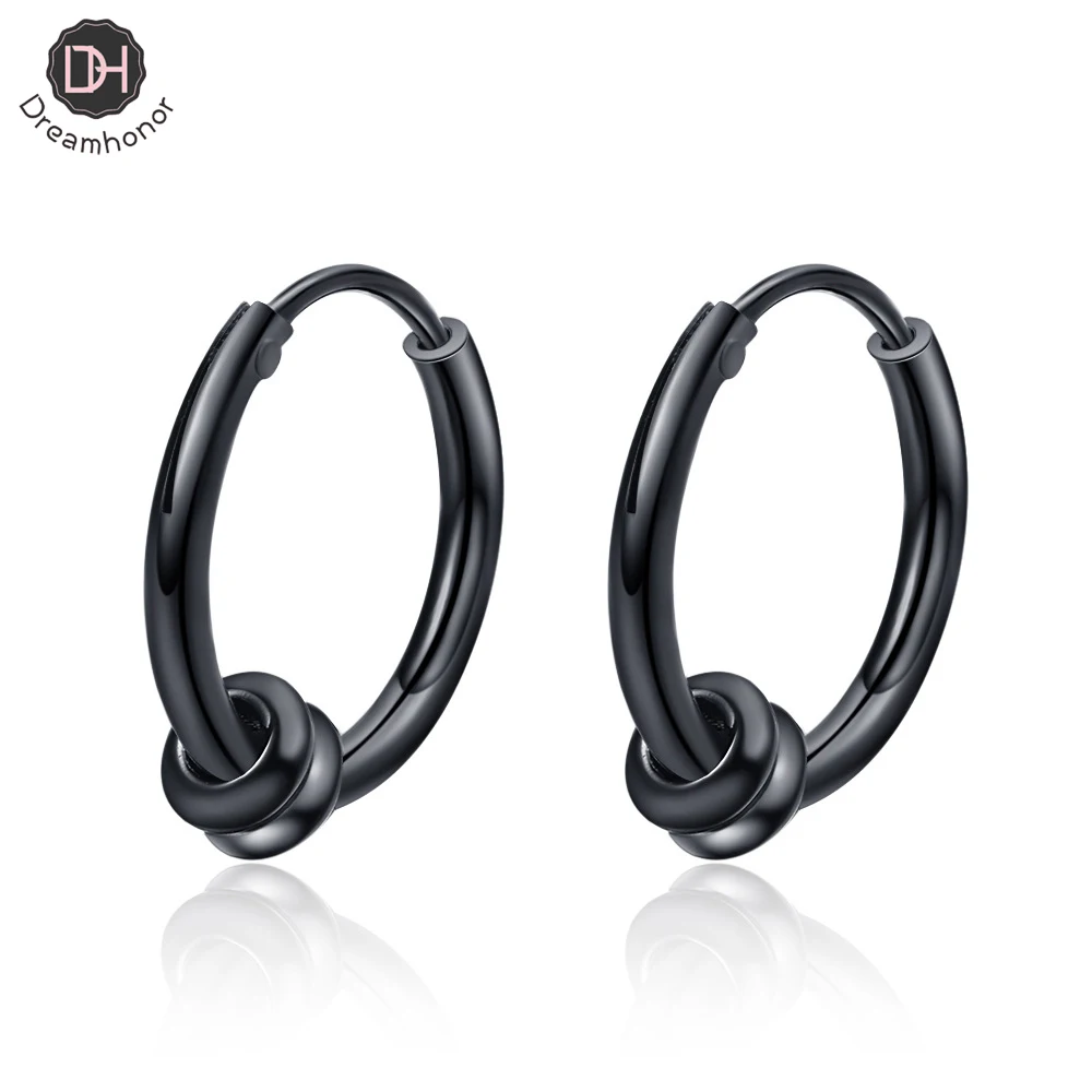 

Серьги-клипсы Dreamhonor, круглые, из серебра 925 пробы, с черным покрытием