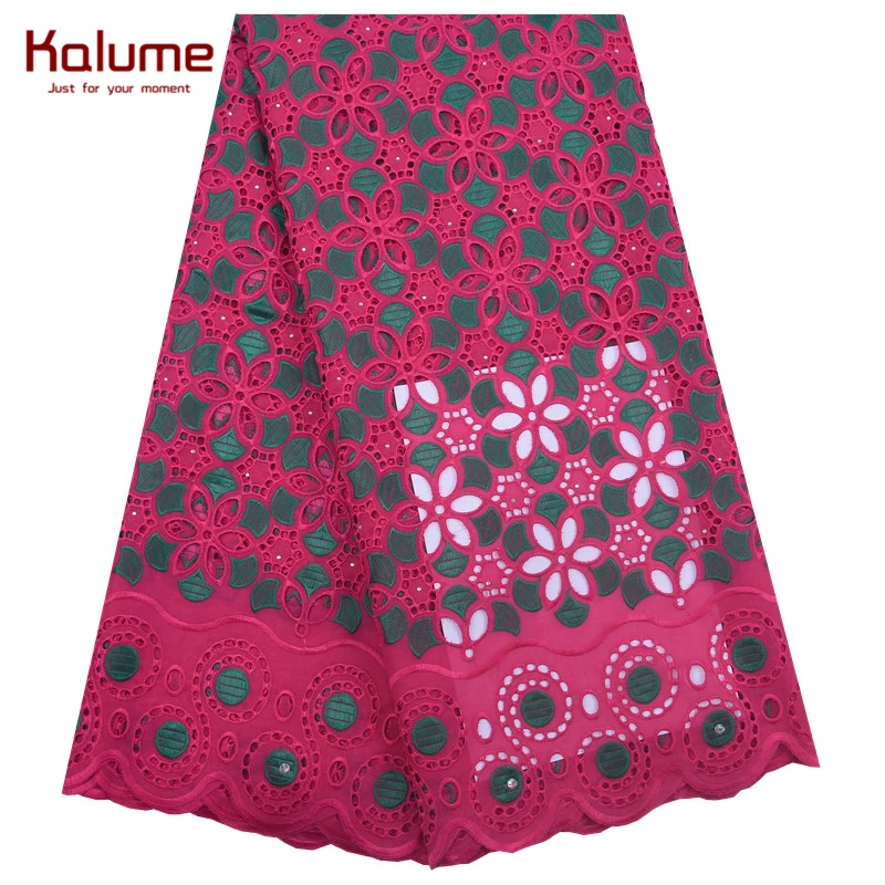 Высококачественная африканская кружевная ткань Kalume с вышивкой швейцарская
