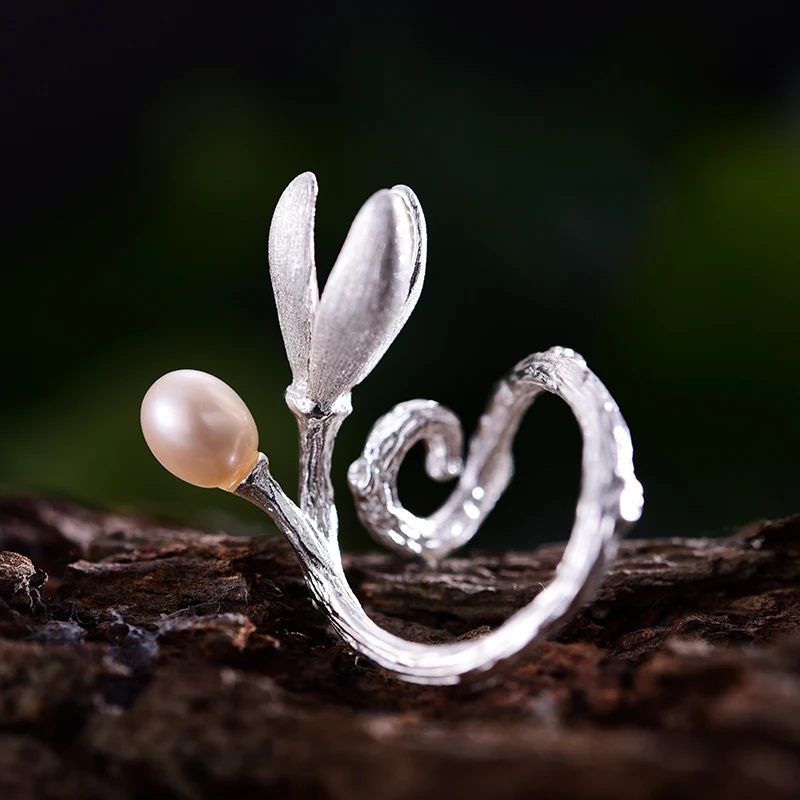 Lotus Fun реальные стерлингового серебра 925 натуральный жемчуг Творческий ювелирных