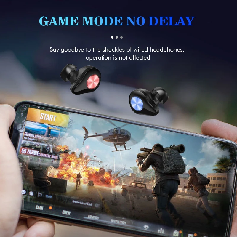 CUFOK TWS Bluetooth 5 0 наушники настоящие беспроводные Игровые спортивные