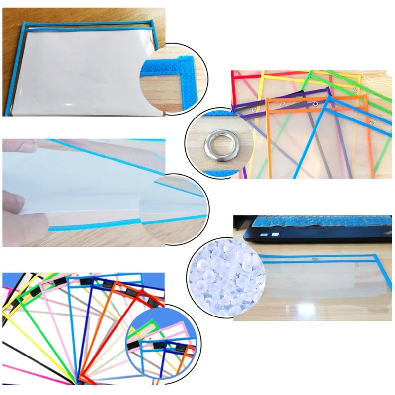 

10 Pcs/Set Puzzle Toys Dry Brush Bag Can Be Reused PVC Transparent Drawing Toy