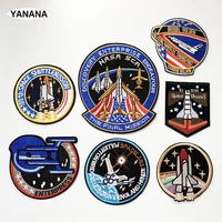 space ship shuttle astronaut iron on patches clothing embroidered sew on applique logo patch stripe badges for clothes bag