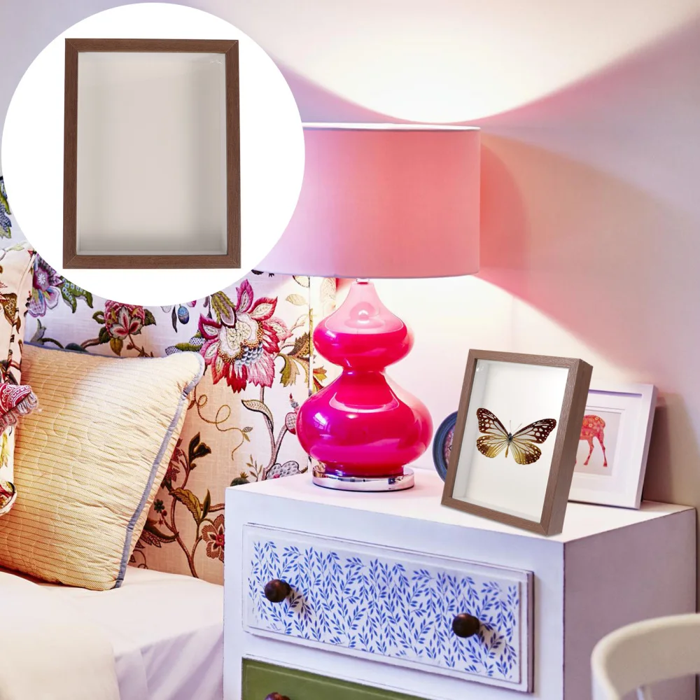 

1Pc Dried Flower Photo Frame DIY Wooden Picture Specimen Frame Desktop Ornament