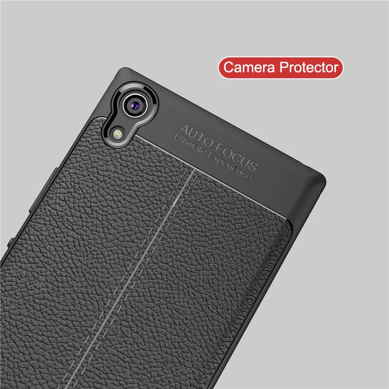 For Sony Xperia XA1 Ultra Case Plus Protective Soft Silicone TPU Lichee Pattern Phone Cover XA1Ultra XA1Plus |