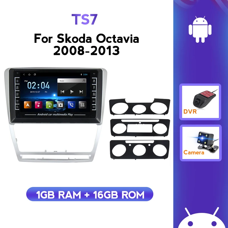 Автомагнитола с GPS навигацией Android 8 1 для Skoda Octavia 2 A5 2008 2013 Wi Fi BT Carplay мультимедийный