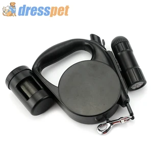 Поводок для собак, выдвижной, 4,5 м, светодиодный светильник, Набор сумок, автоматические поводки для собак, прочный нейлон для маленьких средних собак, поводки