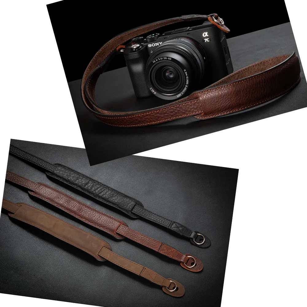 

AYdgcam Brand Handmade Genuine Leather Camera Strap Camera Shoulder Sling Belt For Canon Nikon Sony FUJI Fujifilm Leica Pentax