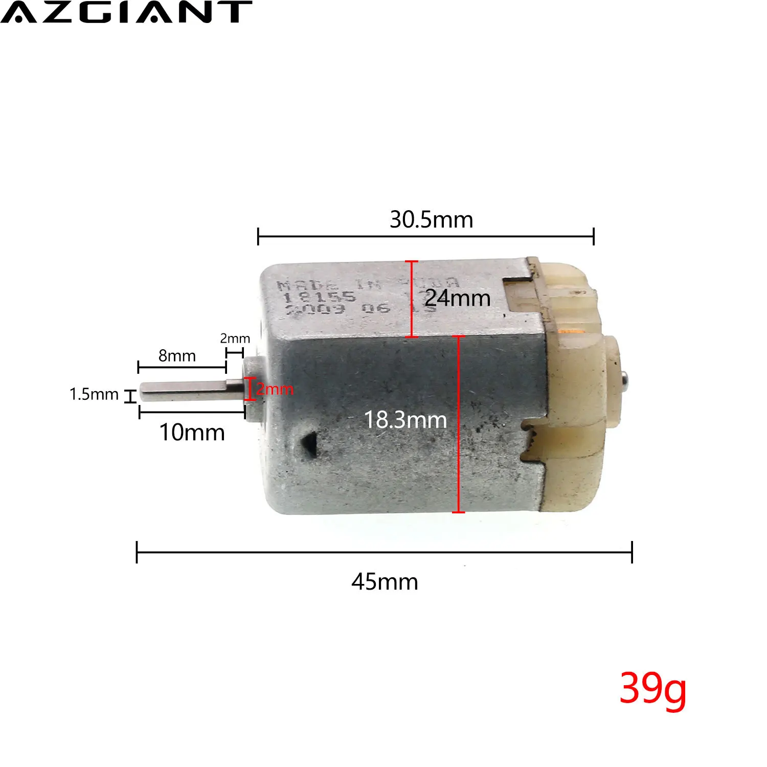 

AZGIANT Cut 12V DC FC280 18155 for Toyota Honda Car Centre Control Door Lock Motor Carbon Brush