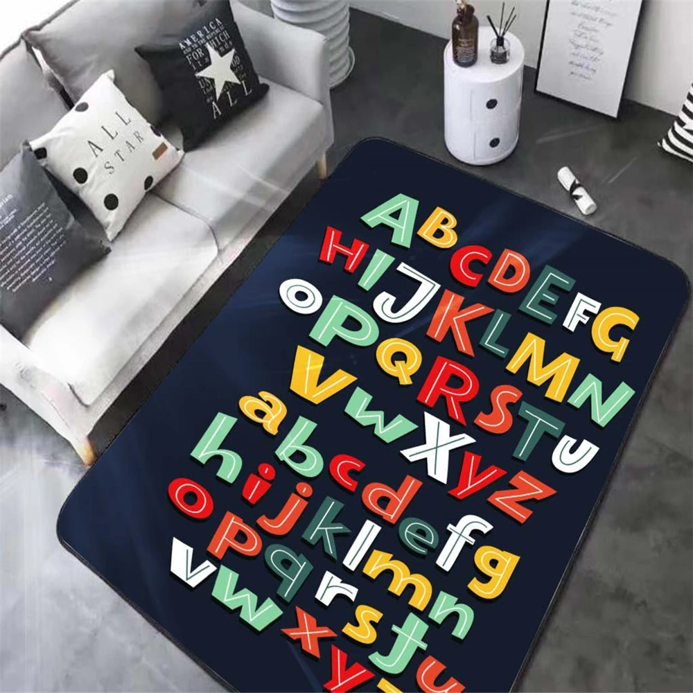 Мультяшные цветные ковры с алфавитом декор для детской комнаты игровой коврик