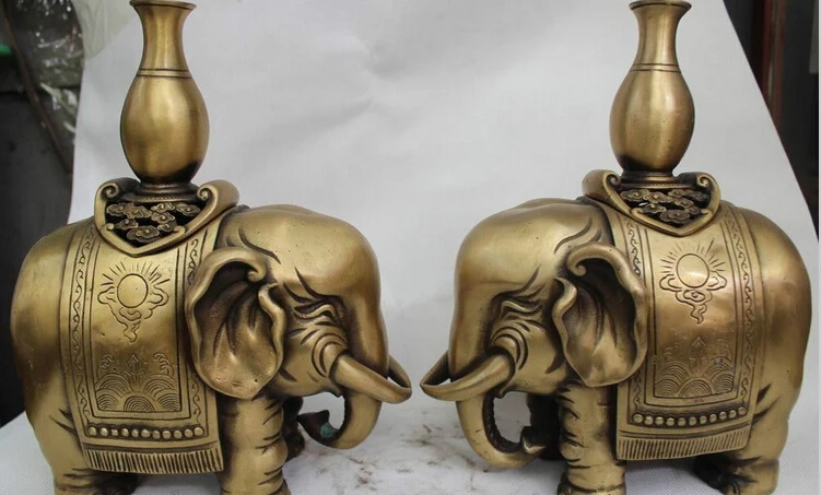 816 + 11 &quotКитайская династия дворец Бронзовый счастливый реалистичный слон