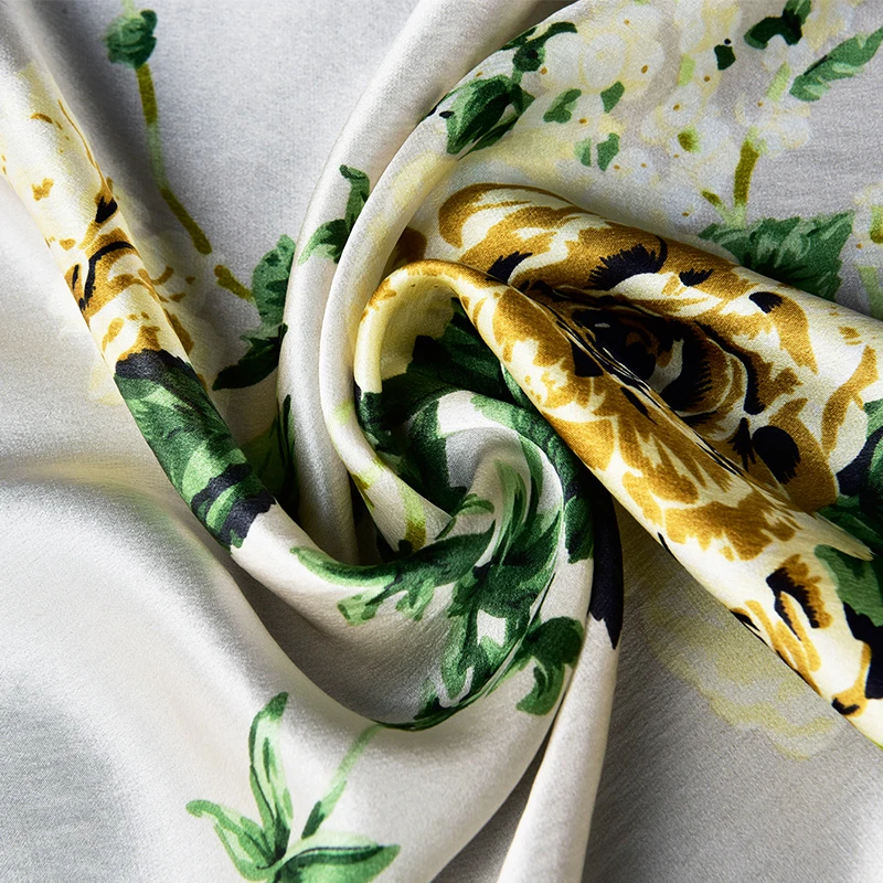 100% чистый Шелковый шарф женский 2021 реальные шелковые шарфы для Для женщин