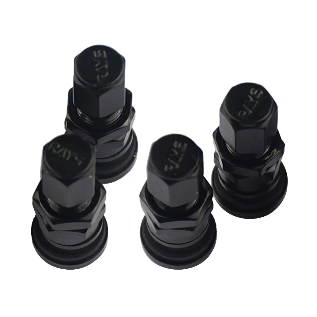 4x алюминиевый бескамерный шток клапана для шин с пылезащитной крышкой |