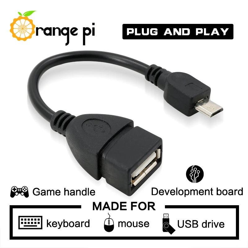 Adaptador de Cabo Usb para Laranja Cabo Laranja Conversor Micro Usb pi Otg