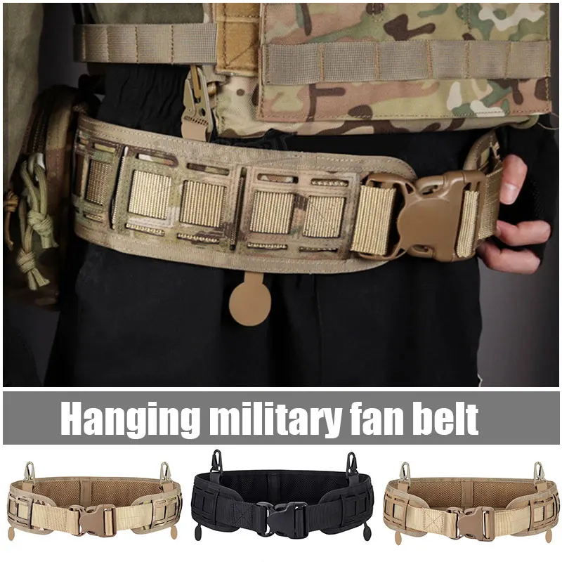 

Waist Belt Soft Padded Patrol Combat Battle Web Belt 1000D Nylon Adjustable Length ASD88