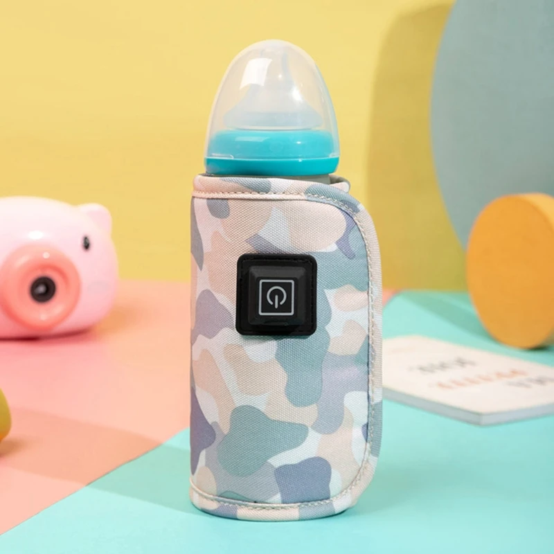 Calentador de biberones port&aacute;til con USB para beb&eacute;, botella de alimentaci&oacute;n infantil, termostato, cubierta caliente para alimentos-1