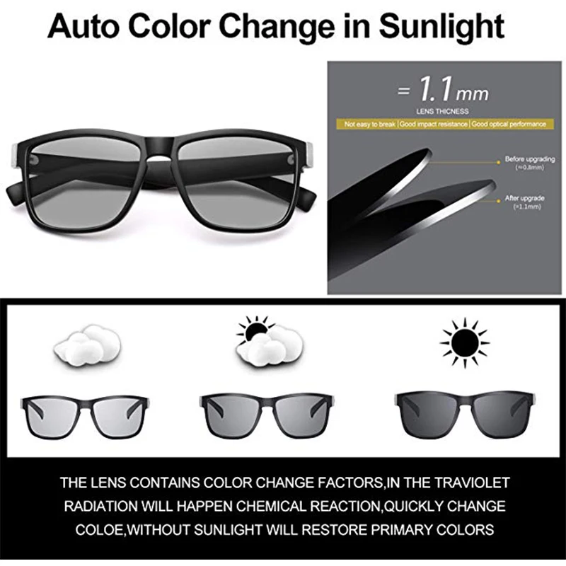 Солнцезащитные очки GRFISIA G18 мужские фотохромные поляризационные модные