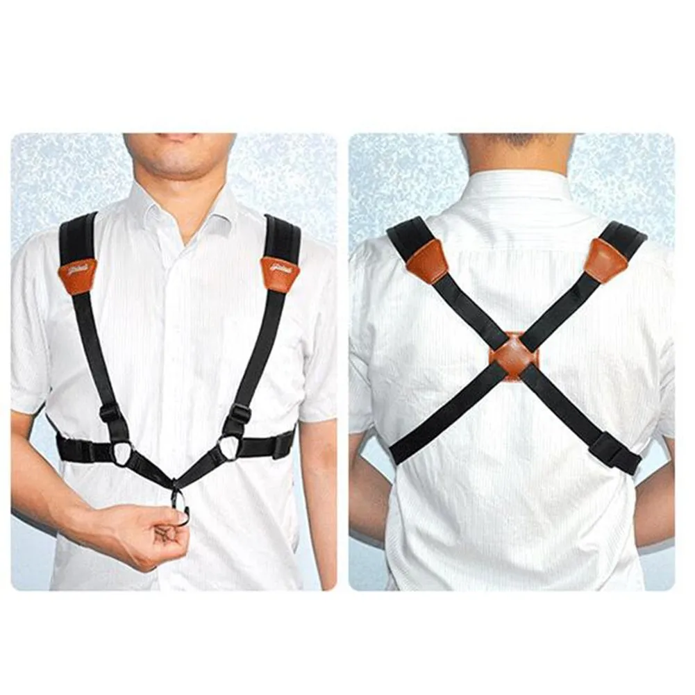 Saxophone Strap Adult Child Adjustable Soft Double Shoulder For Alto Tenor Sax Baritone Soprano Saxophones Leather Harness | Спорт и