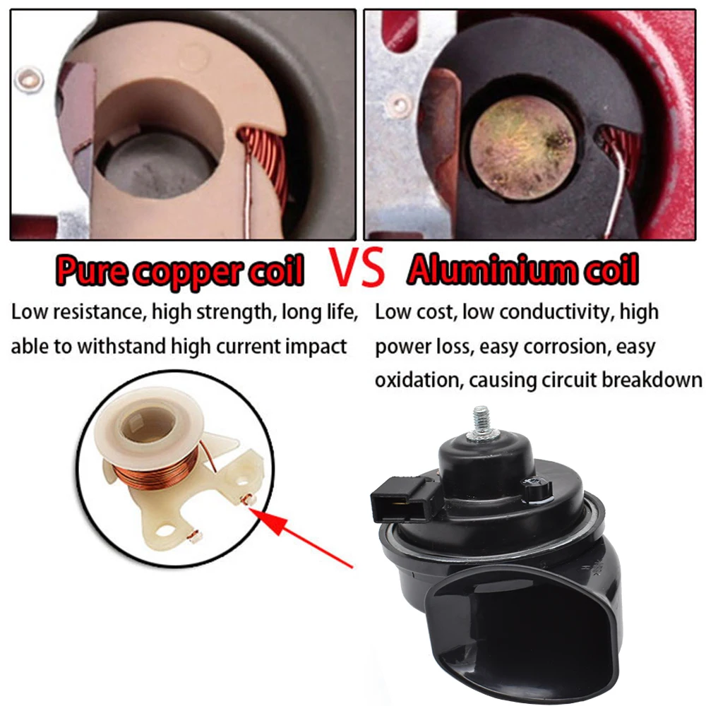 2 шт. 410/510 Гц громкие автомобильные рожки с высоким и низким тоном 110 125 дБ 12 В