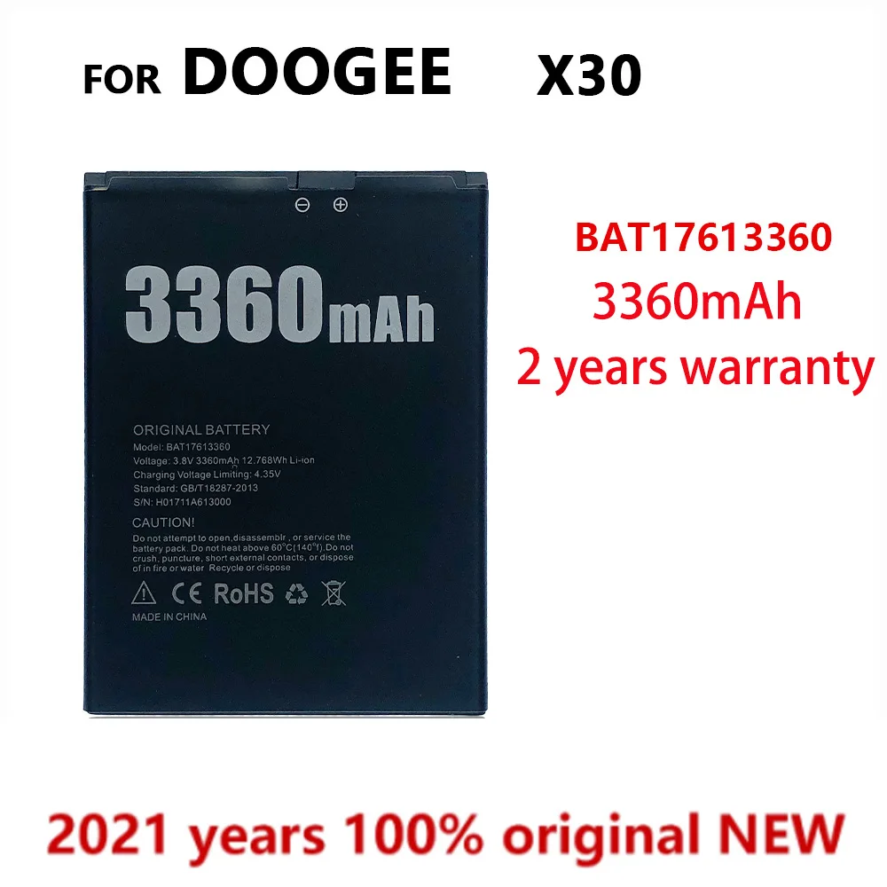 

Новый оригинальный аккумулятор для телефона 3360 мАч BAT17613360 Для DOOGEE X30 в наличии высококачественные сменные батареи с номером отслеживания
