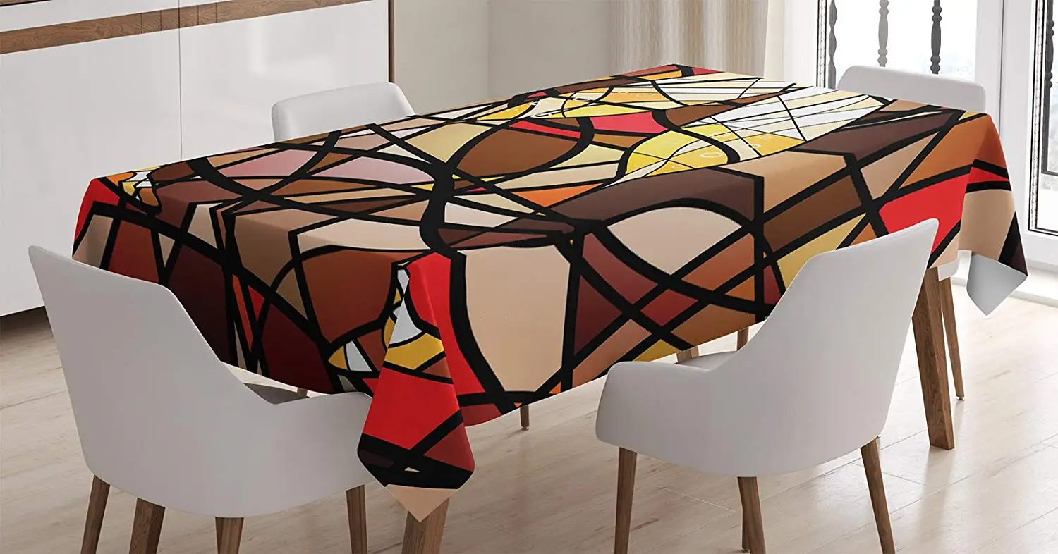 Зимняя Декоративная скатерть бокалы шампанского на красочных абстрактных