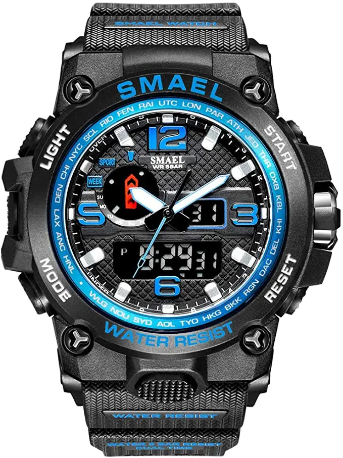 Модные мужские часы светодиодные спортивные водонепроницаемые Роскошные