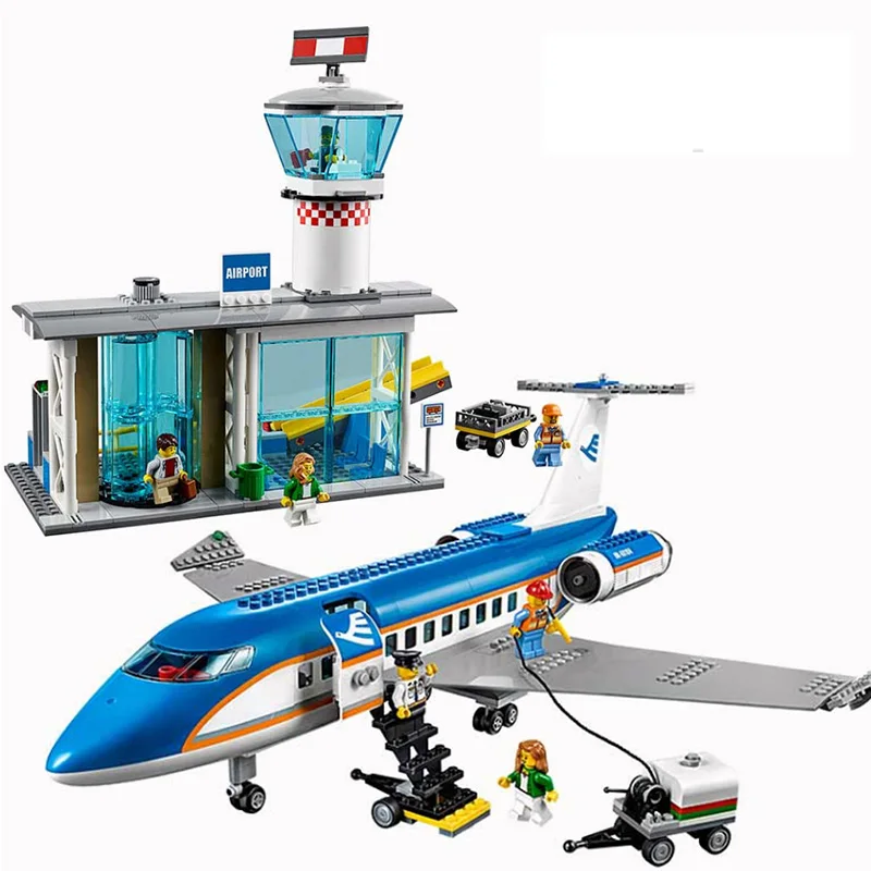 

02043 Compatible Lepining City Series International Airport Airbus Aircraft Airplane Building Blocks Bricks Toys Kids Gifts