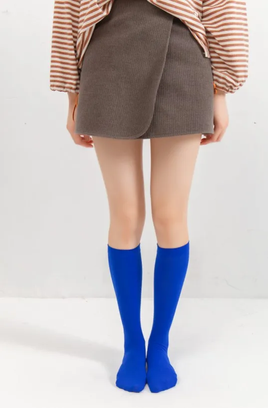 Dark Blue (2 pairs) Aven/Детские носки с кроликом Одежда для девочек Полосатые носки для мальчиков желтого, красного, зеленого, синего цвета детские носки для танцев или студентов спортивные носки - Цвет: Dark Blue (2 pairs)