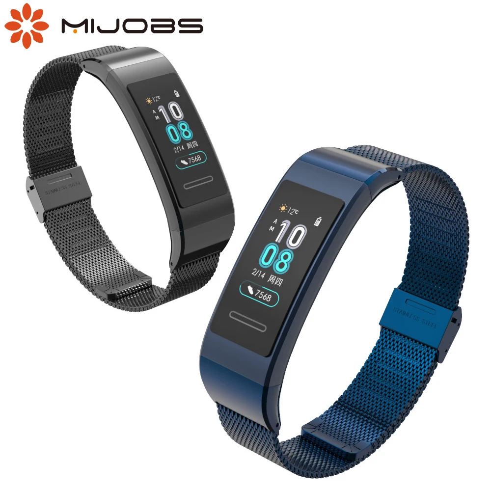 Ремешок для часов Huawei Band 3 / Pro 4 металлический браслет умный ремешок на запястье