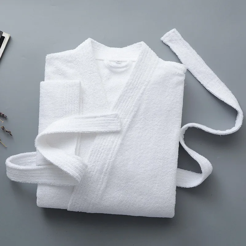 100% Cotton Terry Towel Bathrobe Unisex Kimono Bathrobe Men's Long Robe For Women Absorbent Bathrobes Home Clothes Dressing Gown