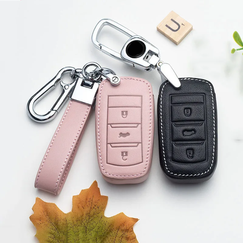 Автомобильный ключ чехол кожаный для changan cs35plus cs35 cs15 cs75 cs95 cx20 cs1 cv1 alsvin v7 raeton 2018 cs55