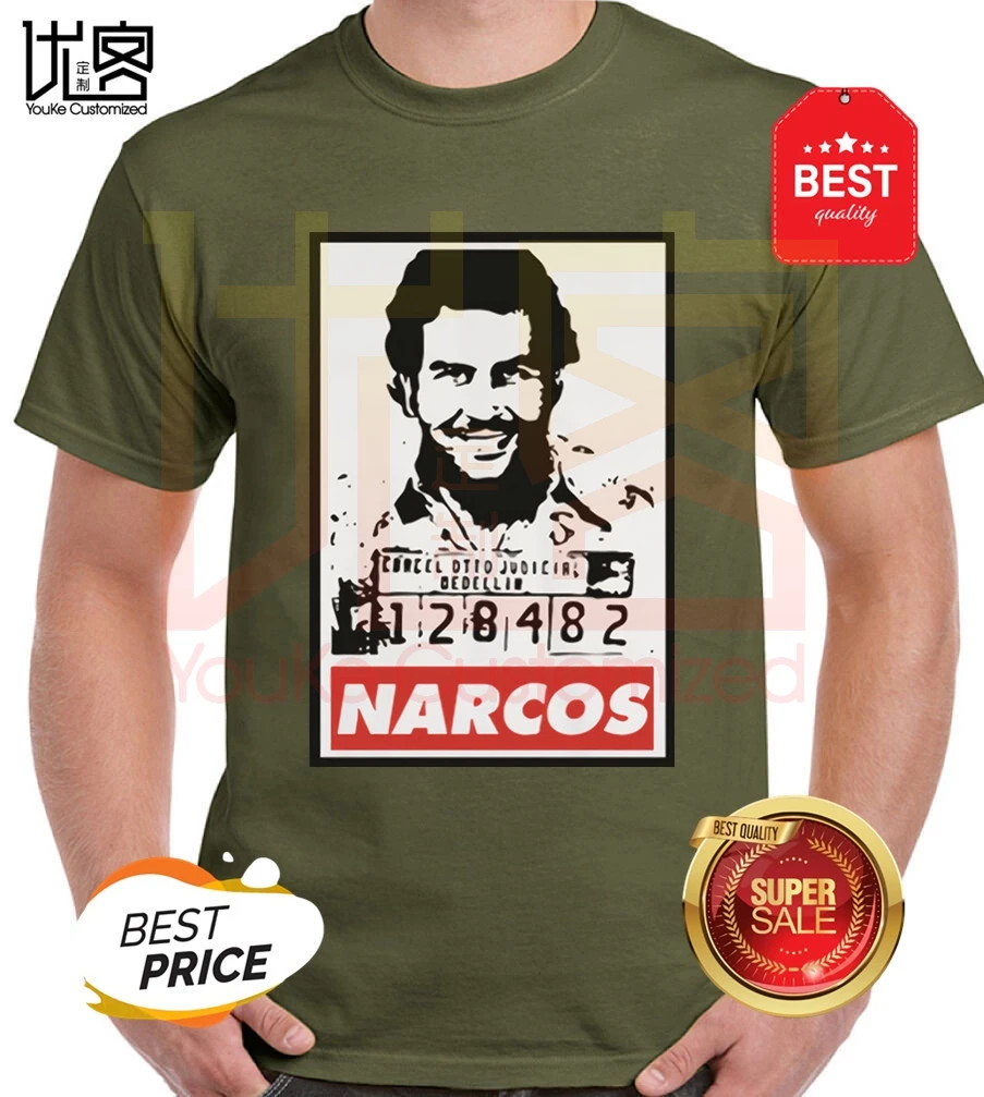 Король кока-колы Пабло Эскобара нарков Для Мужчин's футболка в стиле хип-хоп