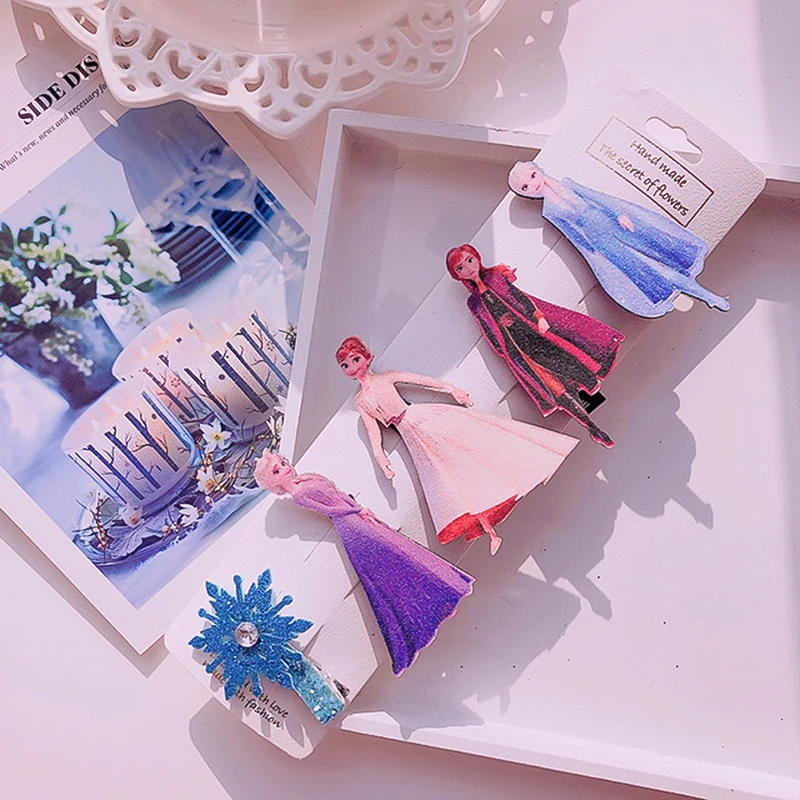Disney Frozen/комплект из 2 предметов для маленьких принцесс Детские заколки с бантом