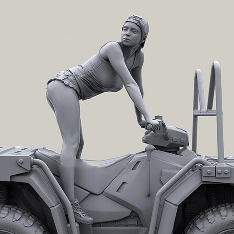 1/35 девушка (не включает ATV) каучуковая фигурка строительный комплект|Наборы для