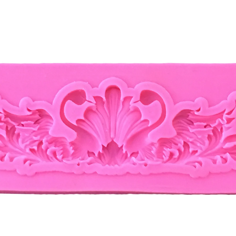 Конфетная глина шоколадные формы для мастики большая корона кружева границы