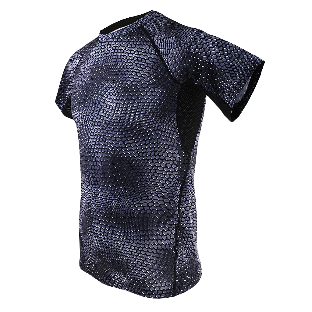

Men's Running Leggings Short Sleeve T-shirt Compression Gym Fitness Tops Shorts