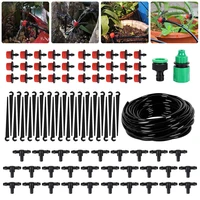 25m diy micro drip irrigation system garden hose dripper connector kits plant spray self automatic watering kits system