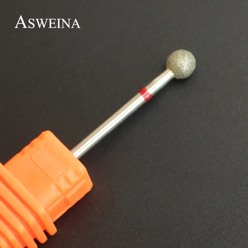 ASWEINA 5,0 мм Алмазное шариковое сверло для ногтей роторное сверло для очистки кутикулы для электрического маникюрного сверла аксессуары для ногтей инструменты для красоты
