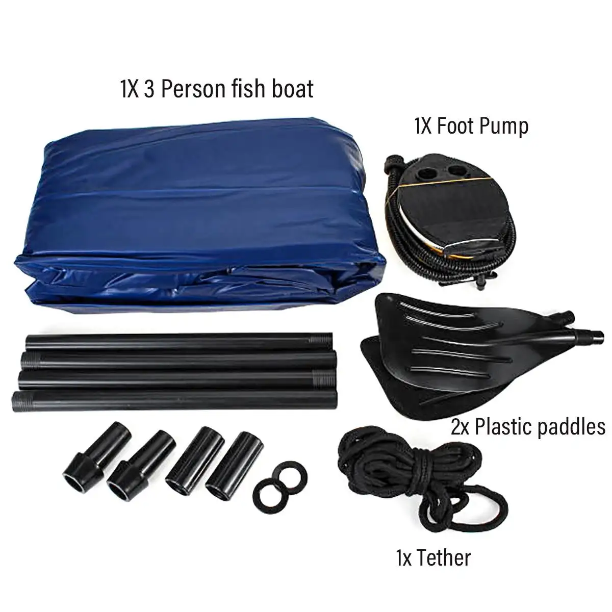 

231x110cm PVC Inflatable Boat Inflatable Fishing Boats Laminated Wear-resistant Kayak boats for 3person kayak Rowing Canoe
