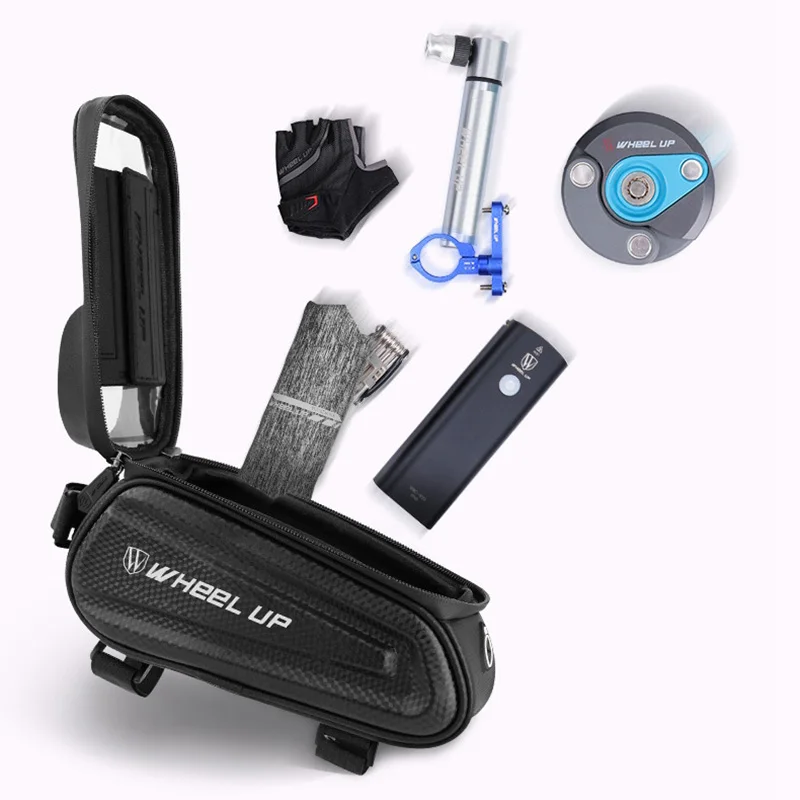 

Bike Bag Frame Front Top Tube Touchscreen Waterproof Bicycle Bags Reflective 7 in Phone Case Cycling Bagpack Bicycle Accessories