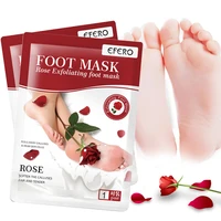 efero 30pair rose foot mask remove dead skin heel pedicure socks whitening nourishment exfoliating foot spa patch foot essence