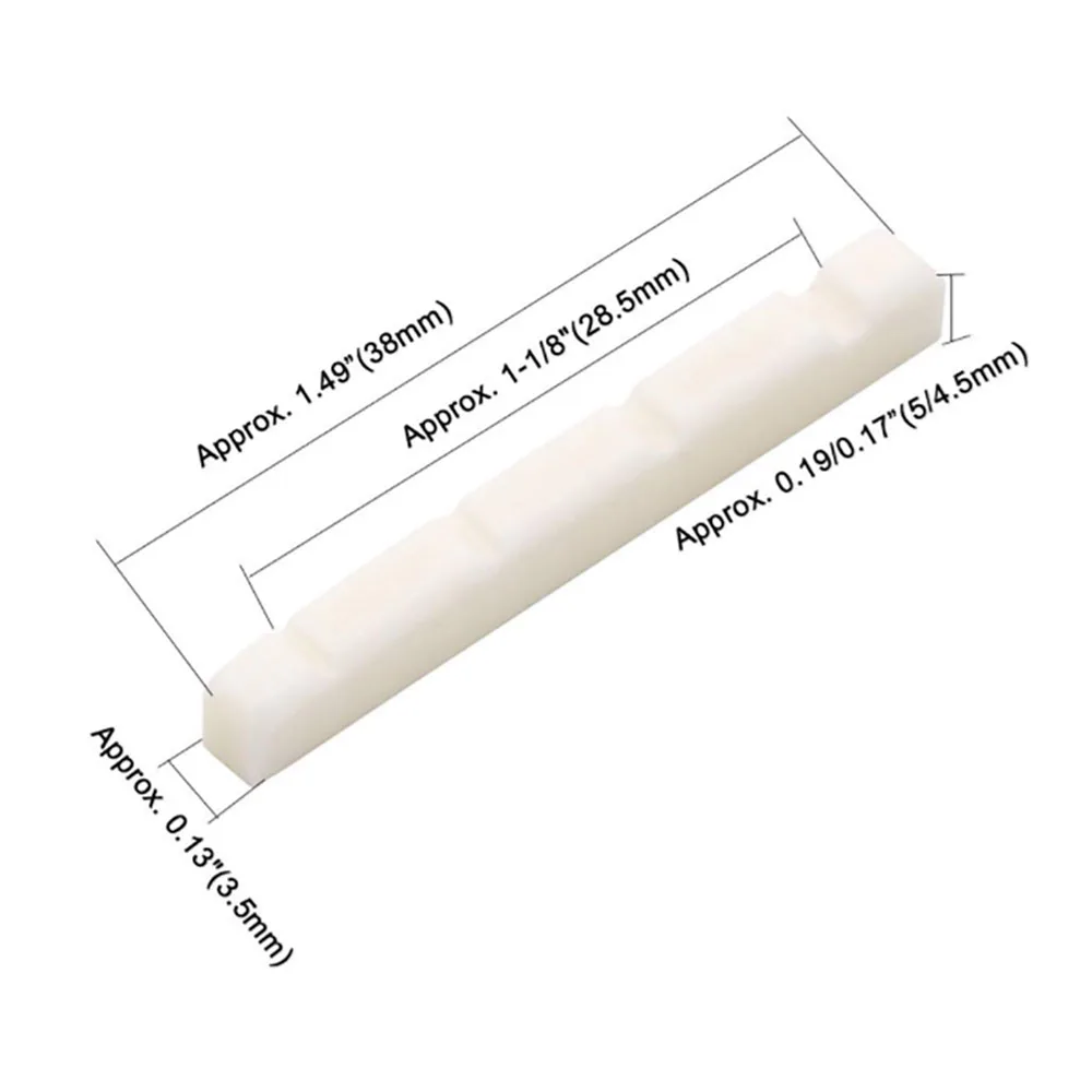 Крупный рогатый скот Кость Белый гайка 38 мм Замена для 4-струнный электрическая
