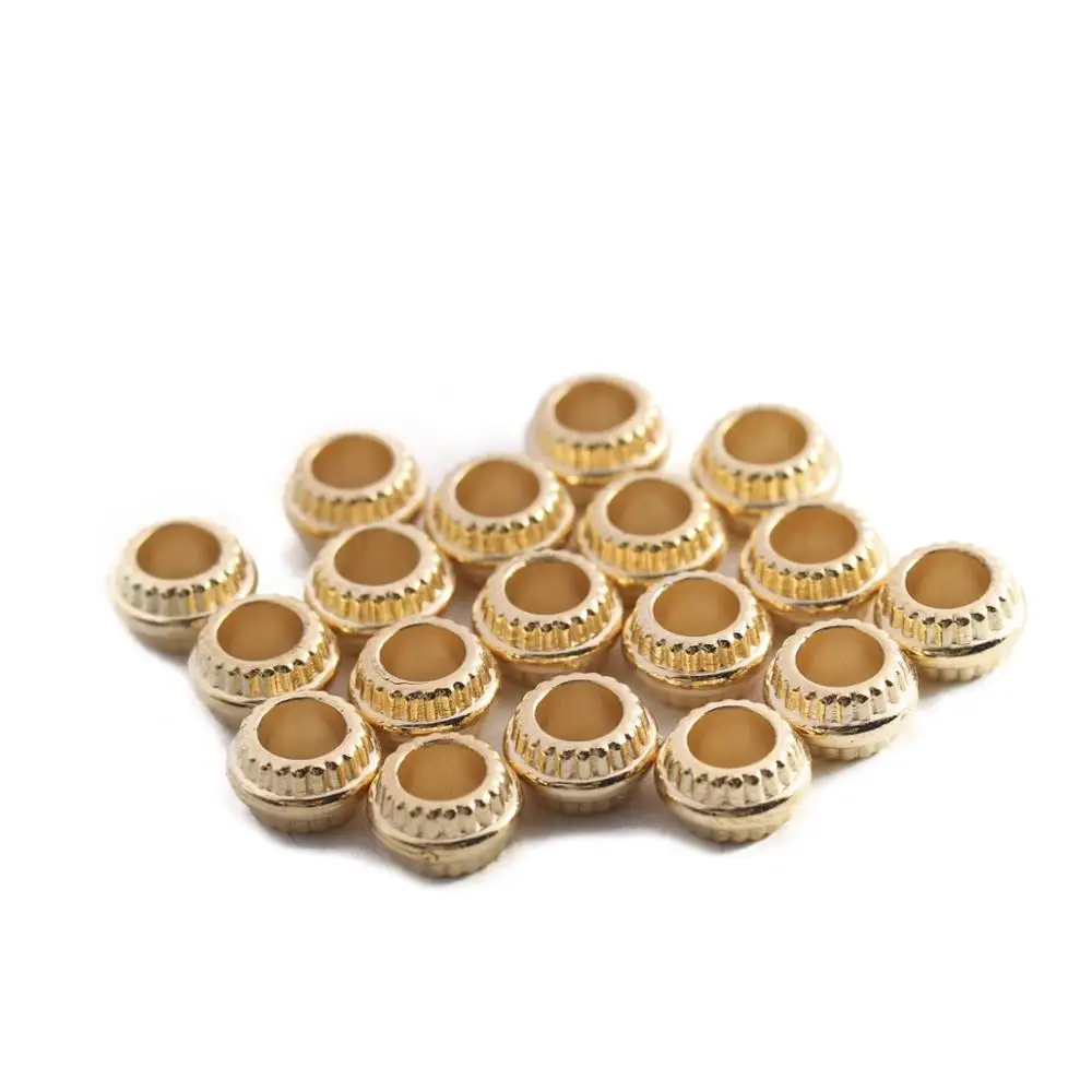 gold 4X7mm 200 шт/партия 6*6 мм Внутреннее отверстие 1 мм CCB Золото Серебро Цвет разделитель для бусин в виде звездочки рондели для бусин бусины DIY ювелирных изделий - Color: gold 4X7mm