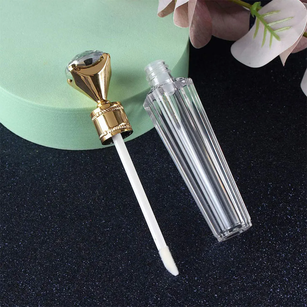 

12pcs Empty Lip Gloss Tube Diamond Design Wand Tubes Refillable Lip Gloss Bottle