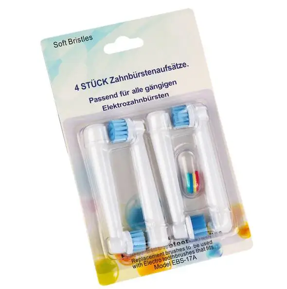 

4pcs/pack Electric Toothbrush Heads Brush Heads Replacement for Oral Hygiene B Sensitive EBS-17A For Family Health Use
