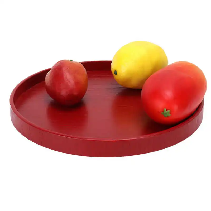 Сервировочный поднос деревянная тарелка круглые подносы для еды ресторана кафе